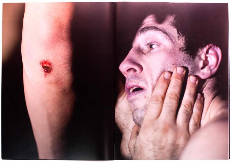 Photobook spread of Rodrigo Ramos's Ex Corde (self published, 2015), review on Paper Journal