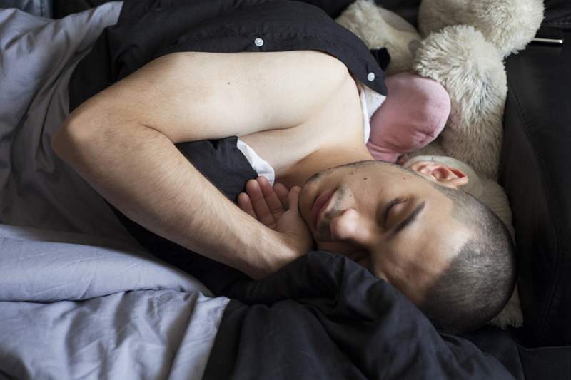 Young man asleep © Mahtab Hussain - You Get Me_